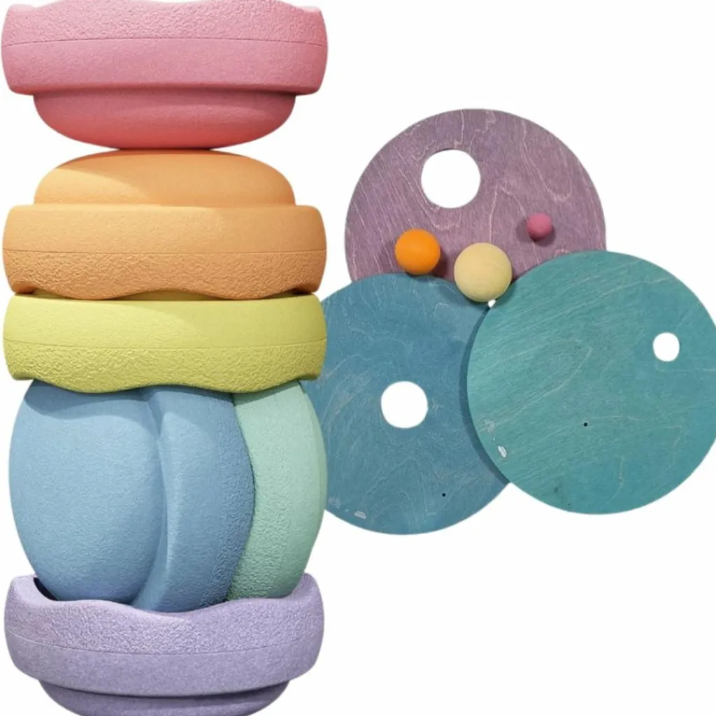 Hot Jeu de motricité Grimm's x Staplelstein Set pastel Parcours De Motricité