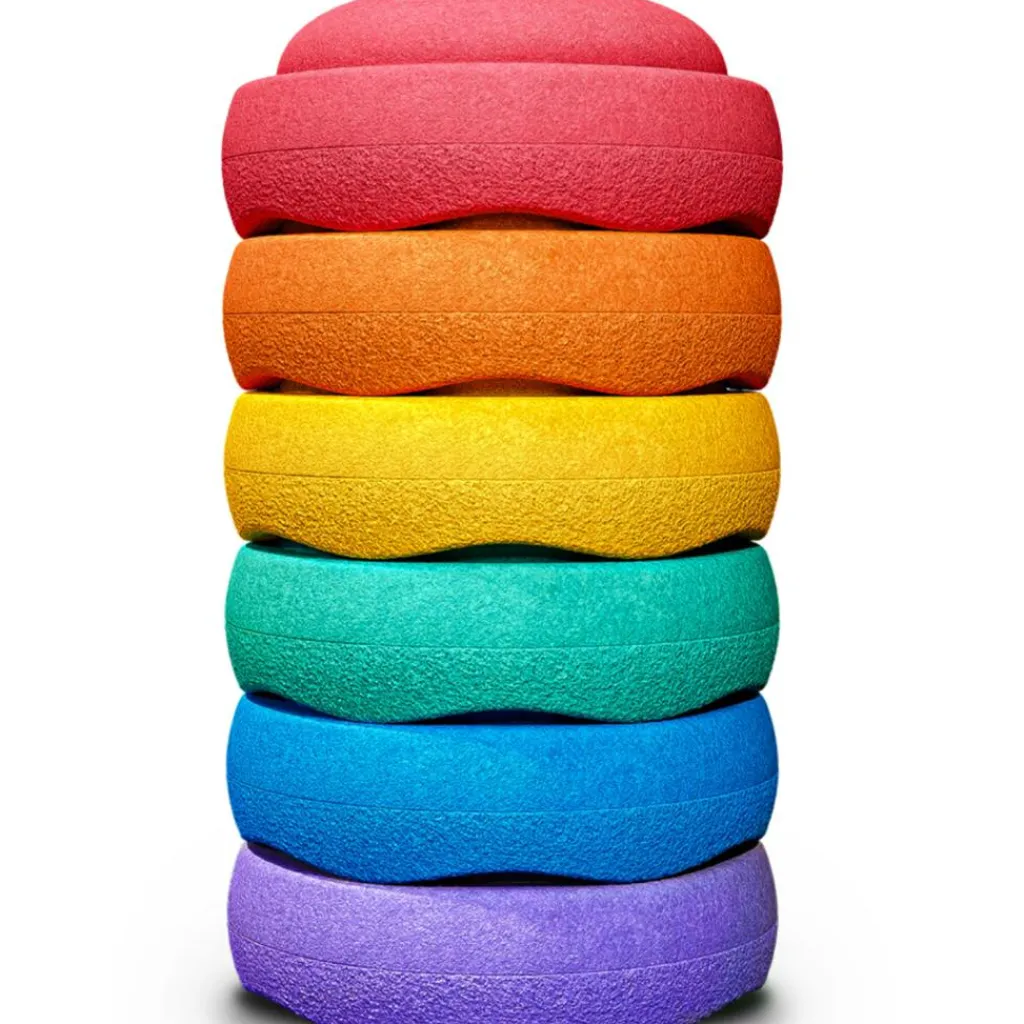 Stapelstein Jeu de motricité Original Mini rainbow classic (6 blocs)