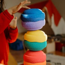 Stapelstein Jeu de motricité Original Mini rainbow classic (6 blocs)