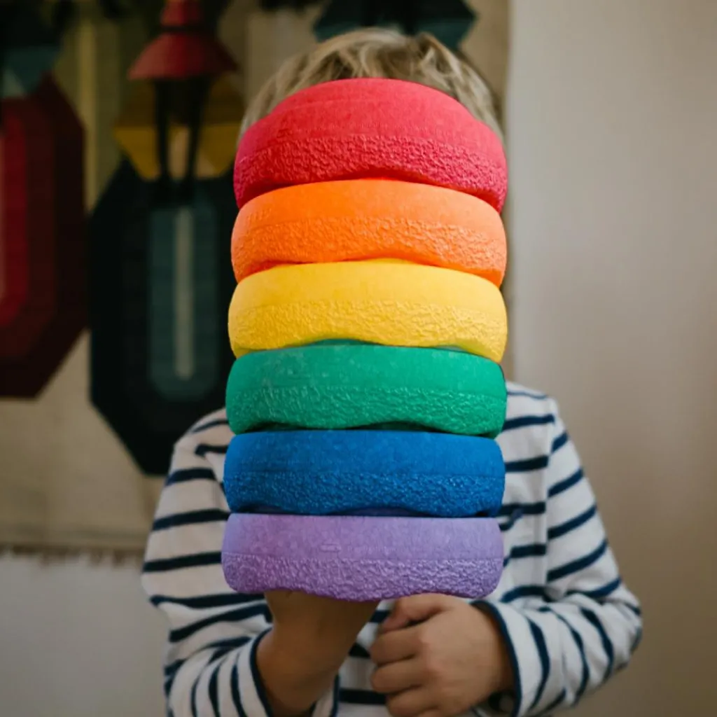 Stapelstein Jeu de motricité Original Mini rainbow classic (6 blocs)