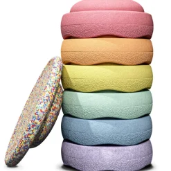 Stapelstein Jeu de motricité Rainbow Set pastel (7 blocs)