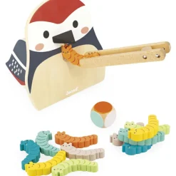 Janod Jeu des couleurs Pic Pic et chenilles en bois WWF