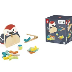 Janod Jeu des couleurs Pic Pic et chenilles en bois WWF