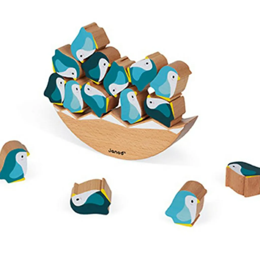 Janod Jeu d'équilibre Basculo Manchots WWF