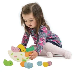 Hot Jeu d'équilibre bébés oiseaux en bois Jeu D'Adresse