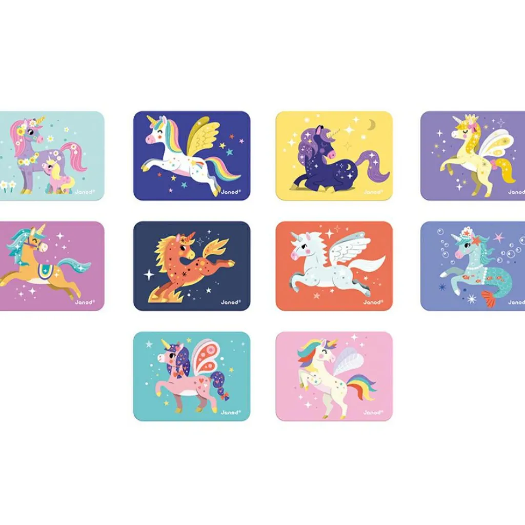 Janod Jeu magnétique Magneti'book Licornes