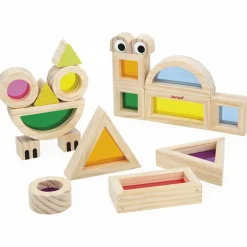 Janod Jeu sensoriel Blocs translucides (18 pièces)