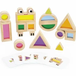 Janod Jeu sensoriel Blocs translucides (18 pièces)