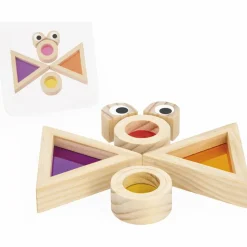 Janod Jeu sensoriel Blocs translucides (18 pièces)