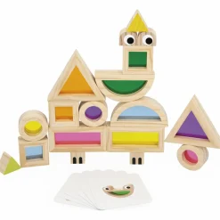 Janod Jeu sensoriel Blocs translucides (18 pièces)