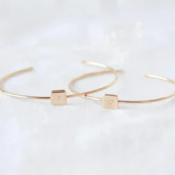 Clearance Jonc Alice en plaqué or jaune (personnalisable) Bracelet Maman