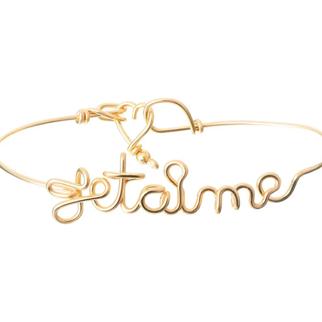 Best Jonc Je t'aime S (goldfilled jaune 14 carats) Bracelet Maman