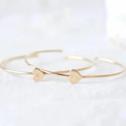 Best Jonc Joséphine en plaqué or jaune (personnalisable) Bracelet Maman