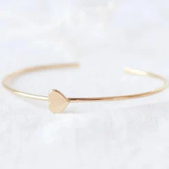 Best Jonc Joséphine en plaqué or jaune (personnalisable) Bracelet Maman