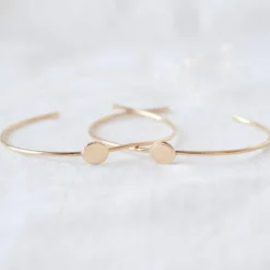 Best Jonc Madeleine en plaqué or jaune (personnalisable) Bracelet Maman