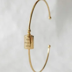 Mon Petit Poids Jonc personnalisable (plaqué or jaune)