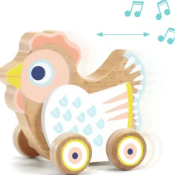 Djeco Jouet à rouler Baby Blanc Sing