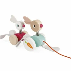 Janod Jouet à tirer lapins zigolos