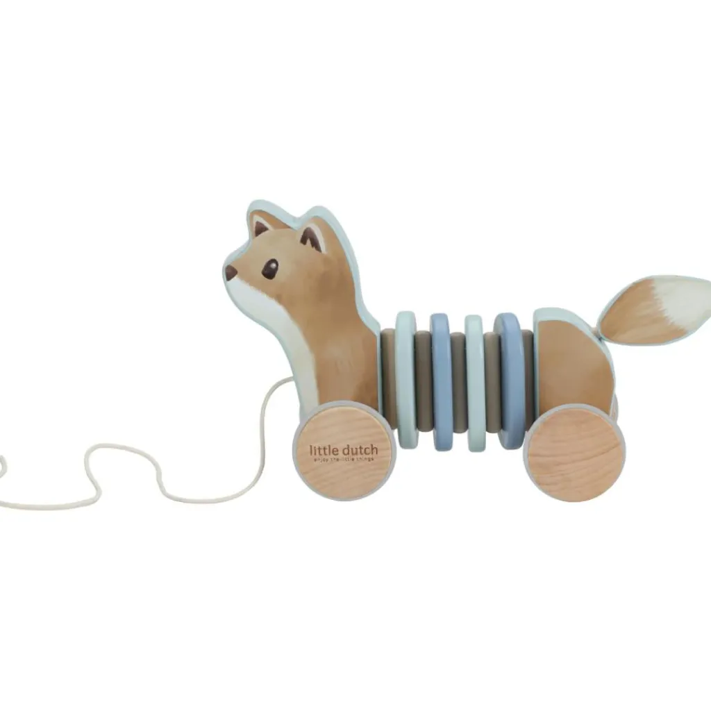 New Jouet à tirer renard en bois FSC Forest Friends Jouet À Tirer / Pousser