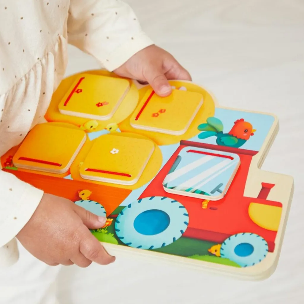 Janod Jouet Cache-cache Tracteur Ferme