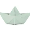 Oli & Carol Jouet de bain bateau Origami latex d'hévéa mint