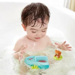 Hape Jouet de bain Teddy et son bateau
