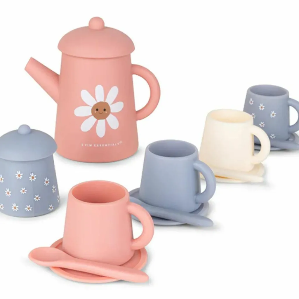 Swim Essentials Jouet de plage service à thé Fleurs de marguerite