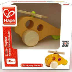 Sale Jouet en bois hélicoptère jaune Jouet À Tirer / Pousser