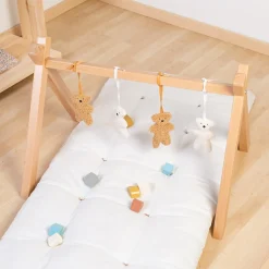 Childhome Jouets pour arche d'activités Teddy beige et écru (4 pièces)