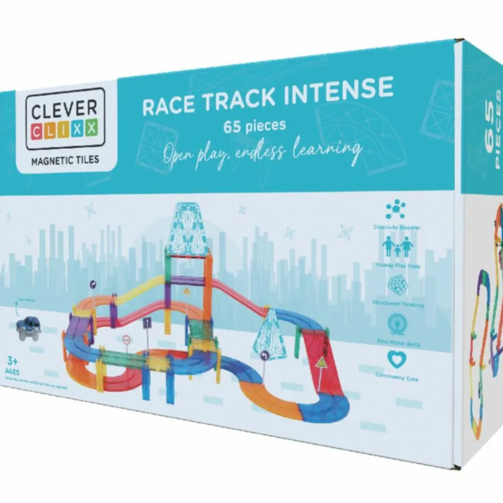 Kit de construction magnétiques circuit de couleur vive (65 pièces) Jeu De Construction