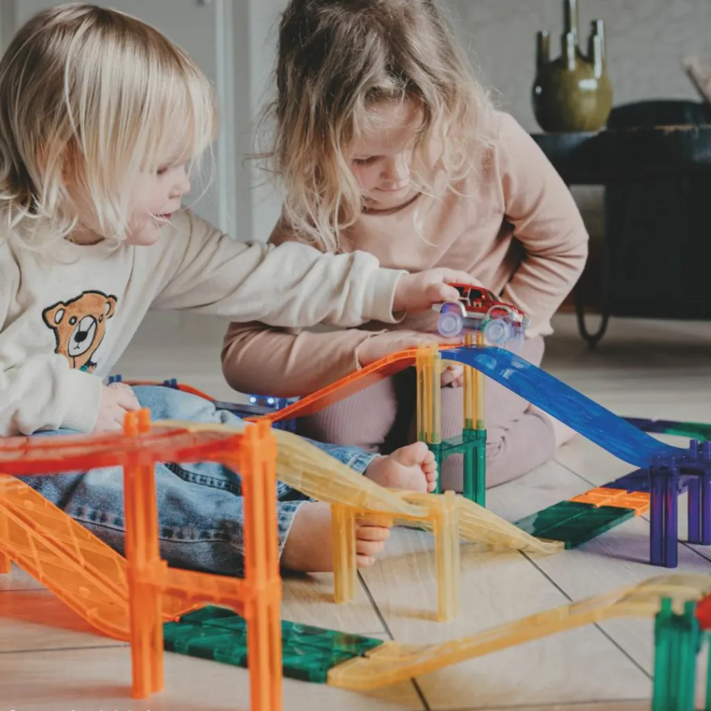 Kit de construction magnétiques circuit de couleur vive (65 pièces) Jeu De Construction