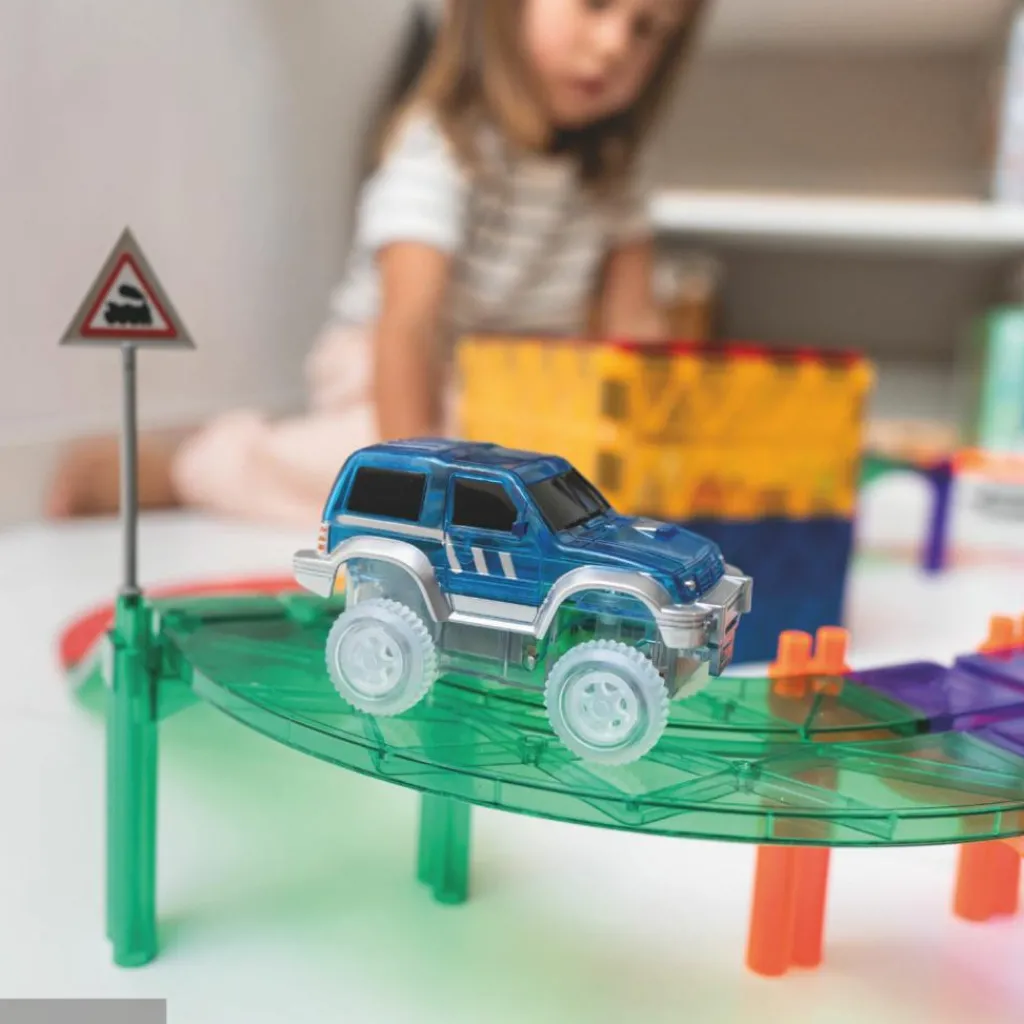 Kit de construction magnétiques circuit de couleur vive (65 pièces) Jeu De Construction