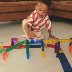 Kit de construction magnétiques circuit de couleur vive (65 pièces) Jeu De Construction