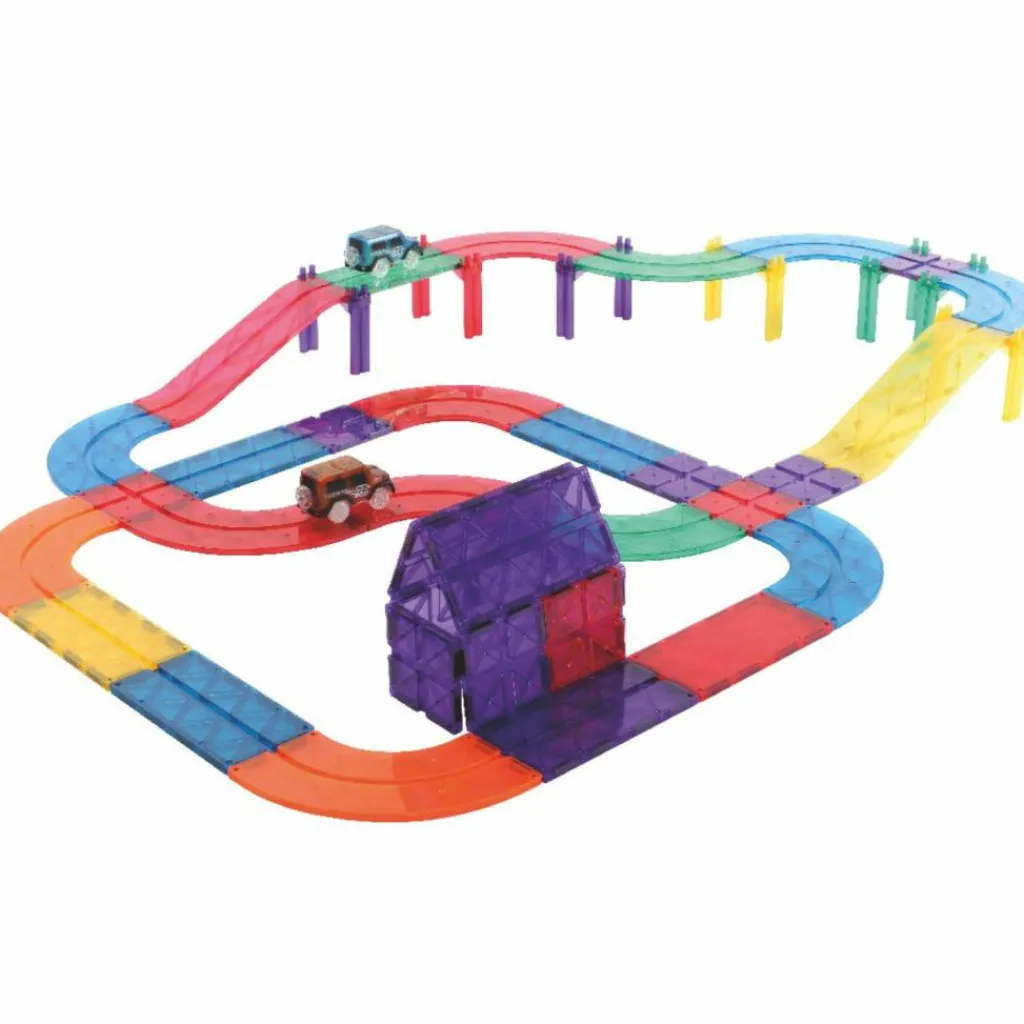 Kit de construction magnétiques circuit de couleur vive (65 pièces) Jeu De Construction