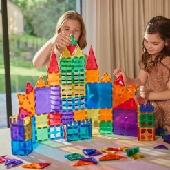 Cleverclixx Kit de construction magnétiques couleur vive (110 pièces)