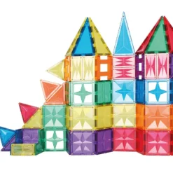 Cleverclixx Kit de construction magnétiques couleur vive (110 pièces)