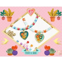 Djeco Kit de création de bracelets Enfilage coeur