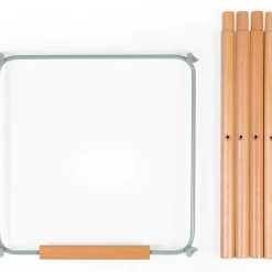 Childhome Kit de pieds longs pour chaise haute Evolu extra + repose-pieds en bois naturel menthe