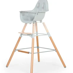 Childhome Kit de pieds longs pour chaise haute Evolu extra + repose-pieds en bois naturel menthe