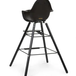 Childhome Kit de pieds longs pour chaise haute Evolu + repose-pieds en bois naturel noir et or