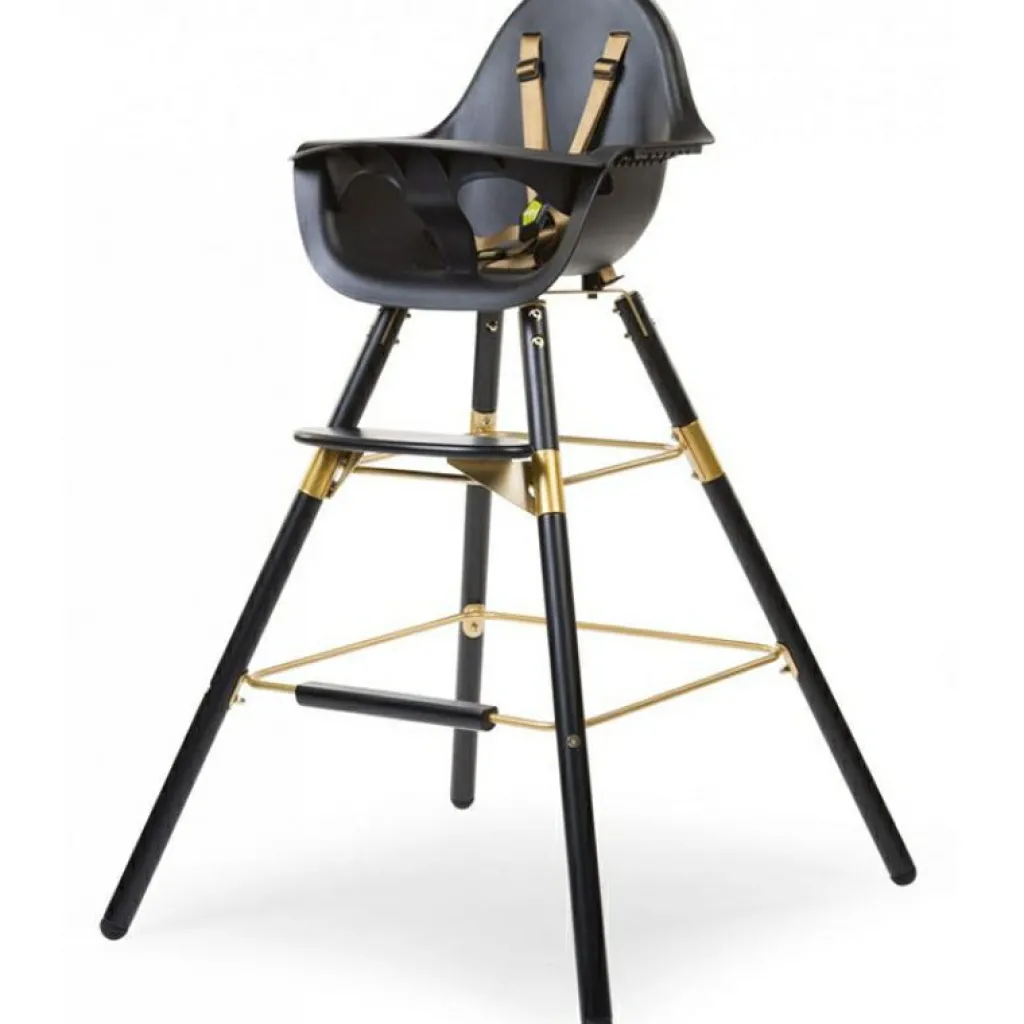 Childhome Kit de pieds longs pour chaise haute Evolu + repose-pieds en bois naturel blanc