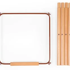 Childhome Kit de pieds longs pour chaise haute Evolu extra + repose-pieds en bois naturel terracotta