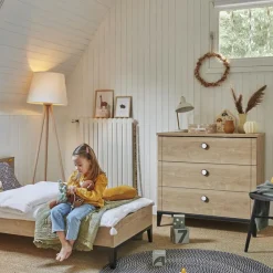 Hot Kit de transformation 2 pans 140 cm en chêne blond noir Marcel Accessoires Lit Bébé