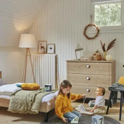 Hot Kit de transformation 2 pans 140 cm en chêne blond noir Marcel Accessoires Lit Bébé