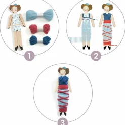 Djeco Kit DIY 5 poupées chasse-tracas à créer
