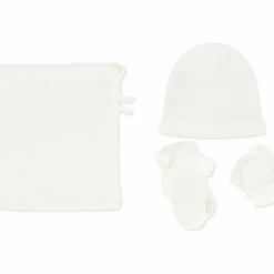 kit naissance bonnet chaussettes mouffles en coton bio Layette Bébé
