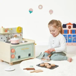 Enfant Janod Kitchenette en bois Mamie Soleil (9 pièces)