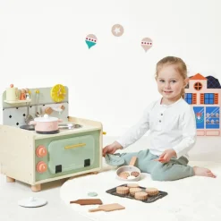 Enfant Janod Kitchenette en bois Mamie Soleil (9 pièces)