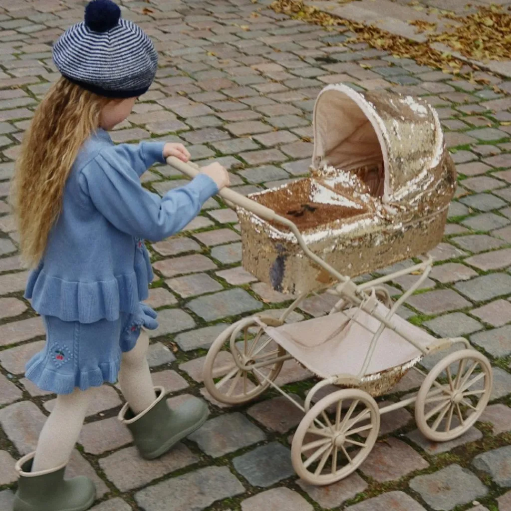 Hot Landau pour poupée doré Cherry Poussette Pour Poupée