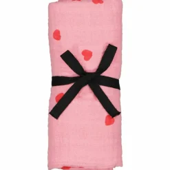 Rose in April Lange Bianca Coeur Rose-Rouge (70 x 70 cm)